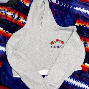 Cropped Champion Custom w/ Gucci symbol